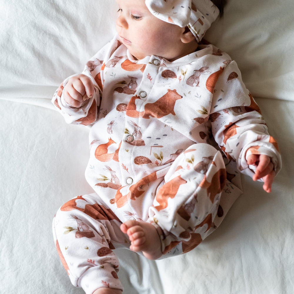 Forest Friends Front Opening Romper image 0