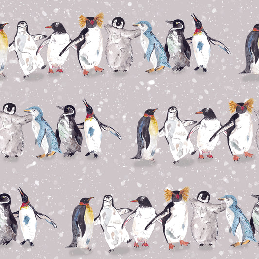 pattern featuring penguins