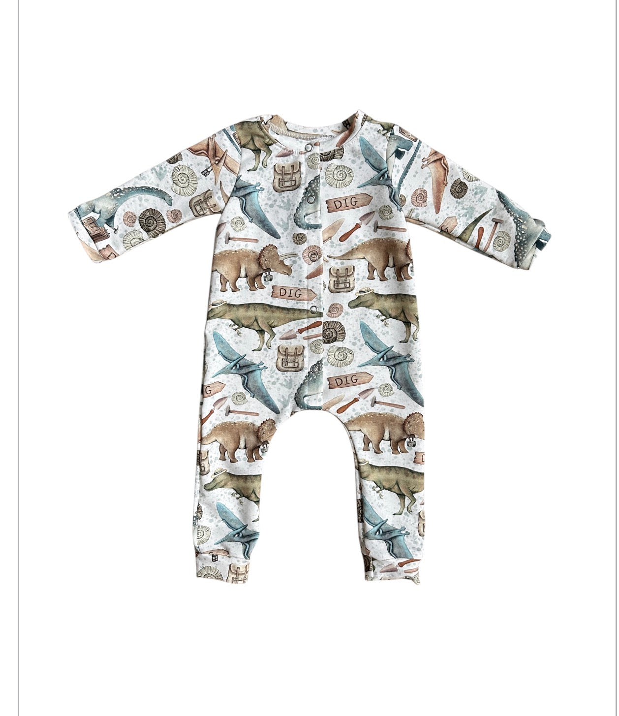 Dinosaurs Front Opening Romper