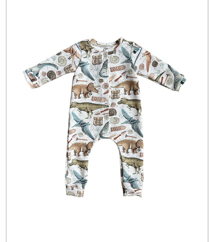 Dinosaurs Front Opening Romper