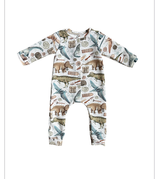 Dinosaurs Front Opening Romper