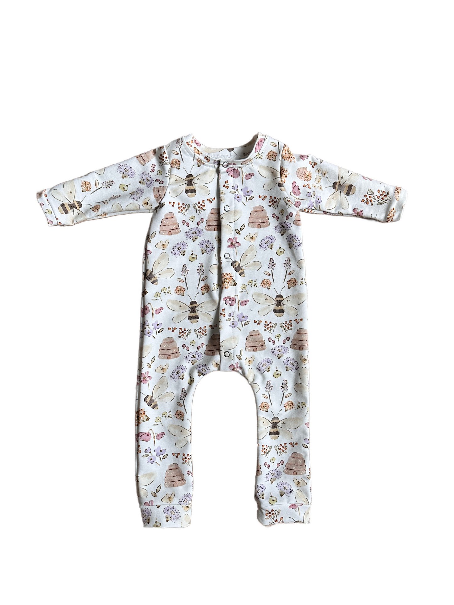 Bee Blossom Front Opening Romper