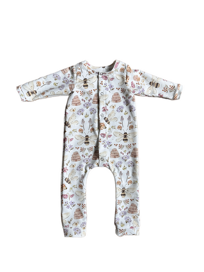 Bee Blossom Front Opening Romper