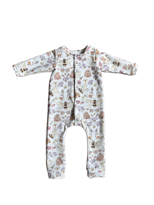 Bee Blossom Front Opening Romper