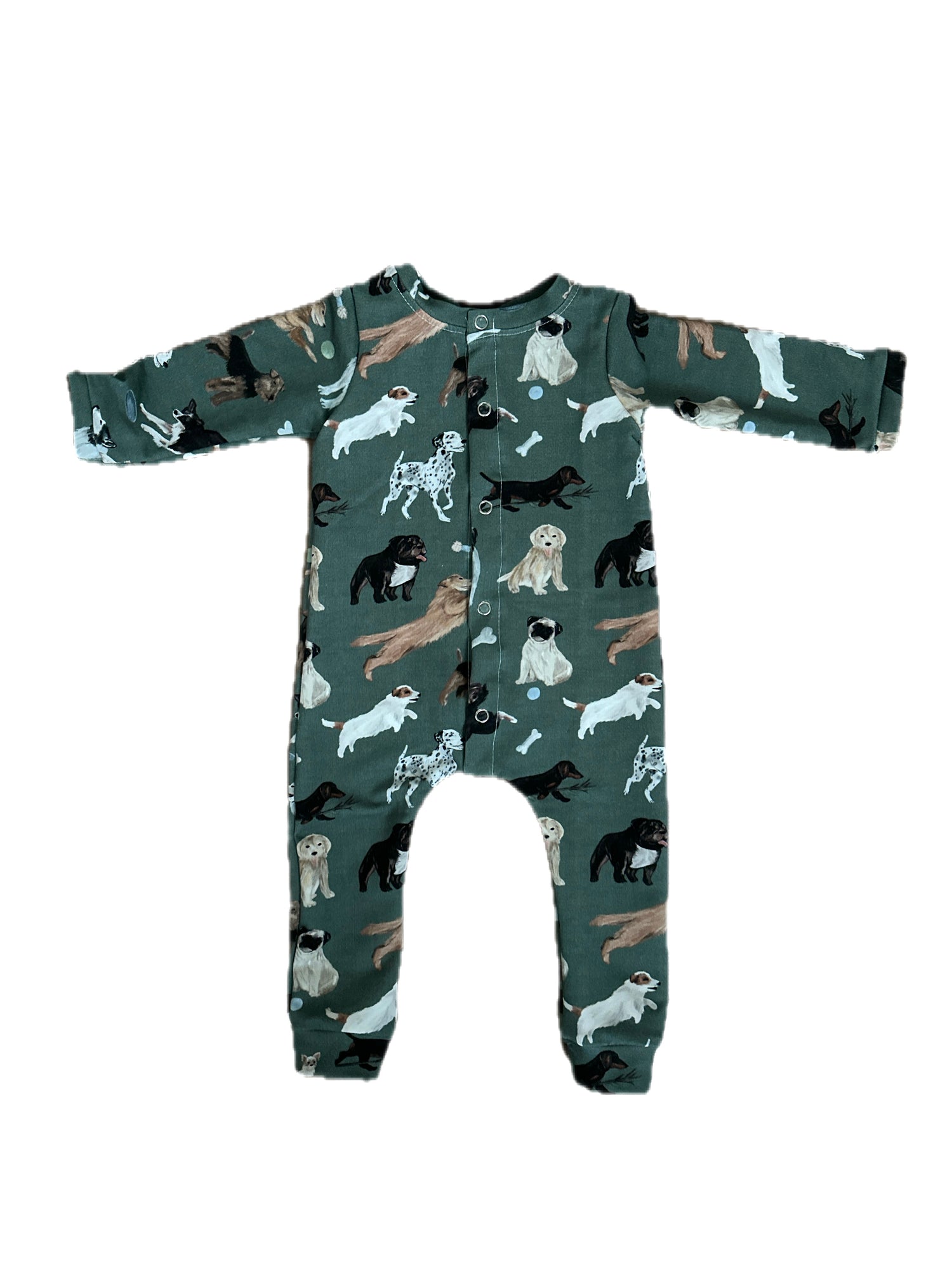 Dogs for Days Front Opening Baby Romper